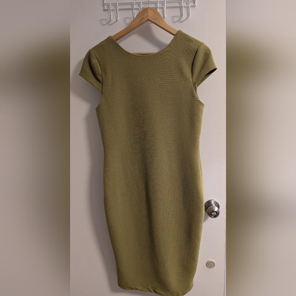 Philosophy Textured Olive Mini Dress